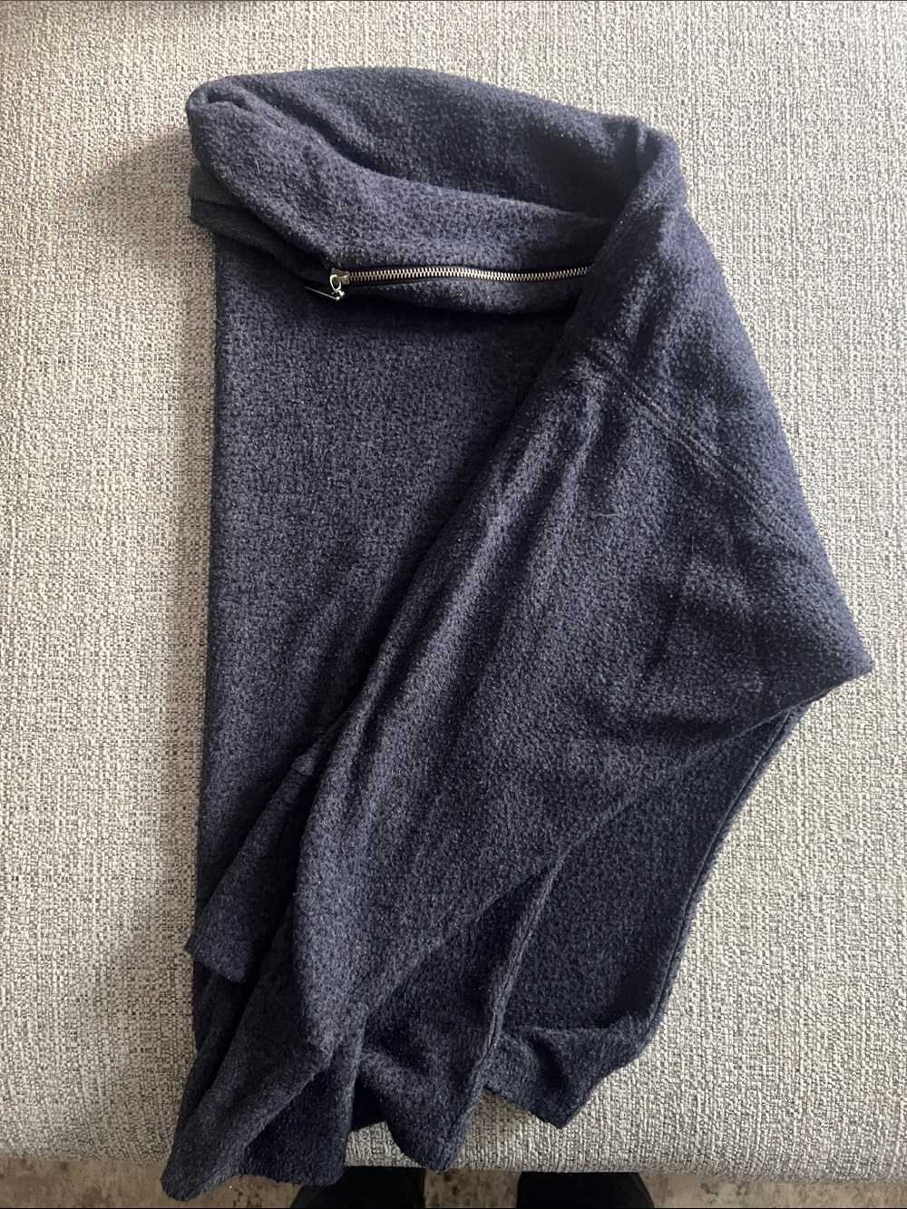 GILLI Navy Boucle Crewneck Sweater